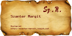 Szanter Margit névjegykártya